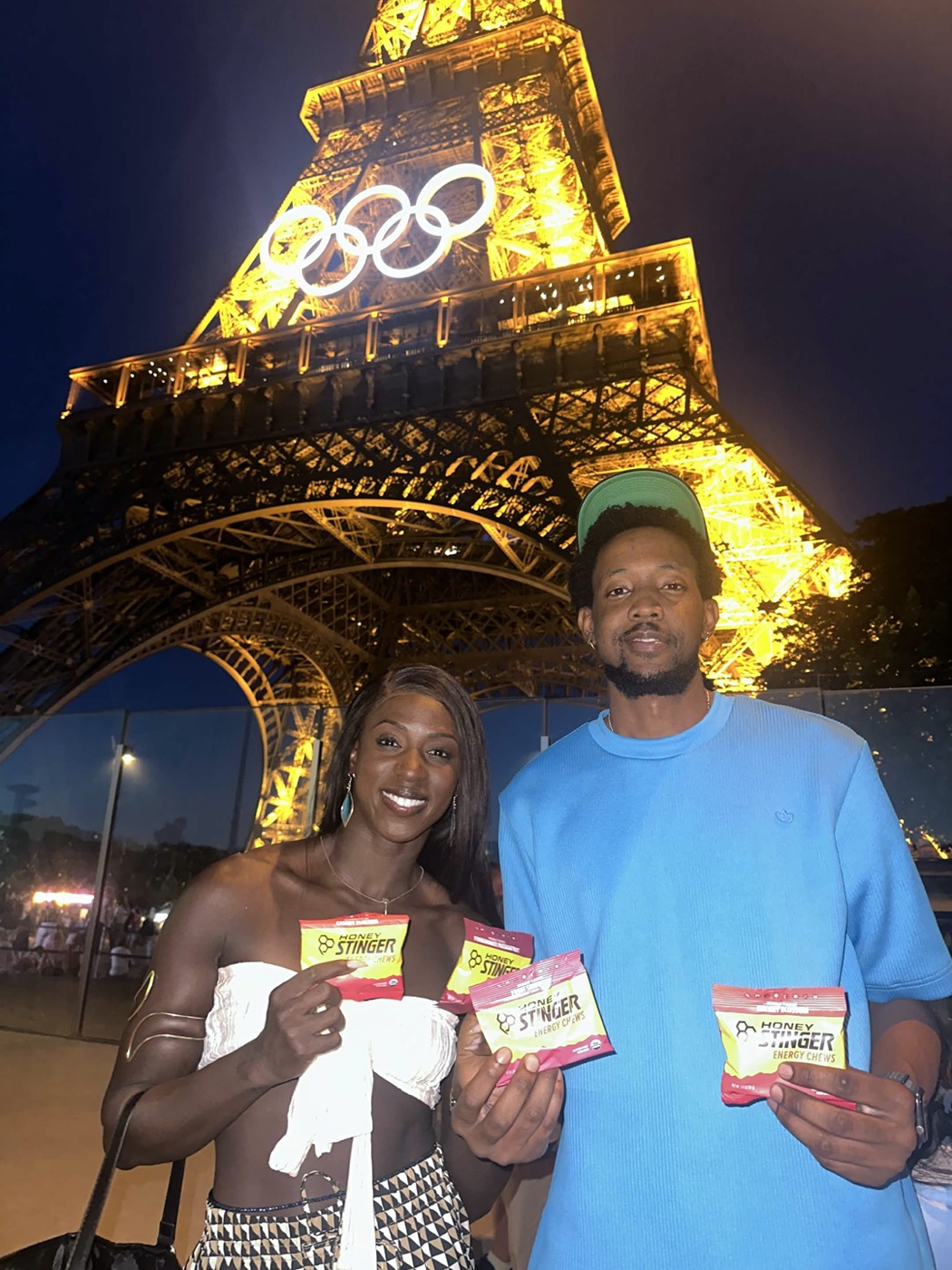 Honey Stinger energy chews at the Eiffel Tower in Paris